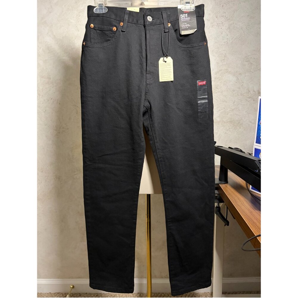 Levi's Premium 501® Original Cropped Women's Jeans | Black Sprout | 26 x 28